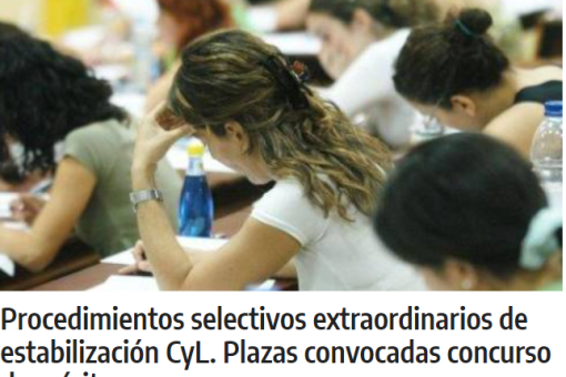 Educación presenta en mesa sectorial las plazas y las especialidades para el concurso extraordinario de méritos de CyL